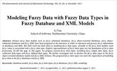 مدل سازی داده های فازی با انواع داده های فازی در پایگاه داده فازی و مدل های XML
